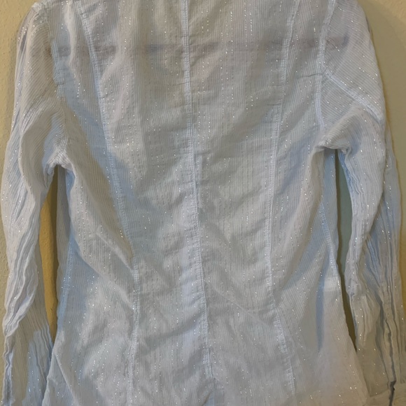 Express button down sheer blouse. - Picture 5 of 6